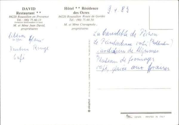 Roussillon Vaucluse Roussillon Restaurant David – Bild 2