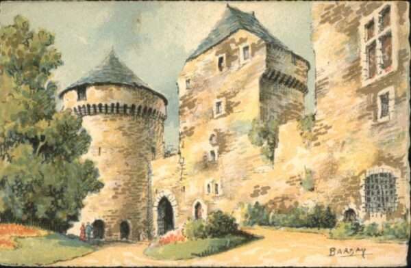 Lassay-les-Chateaux Cour Chateau Künstler Barday