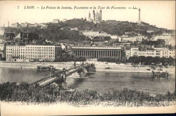 Lyon France Lyon Tour Fourviere Palais Justice Just