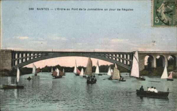 Nantes Loire Atlantique Nantes Erdre Pont Jonneliere Jour Regat