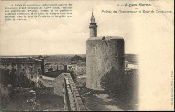 Aigues-Mortes Palais Gouverneur Tour Constance