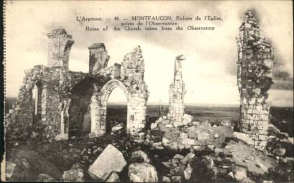 Montfaucon 55-d Argonne Montfaucon Ruines Eglise