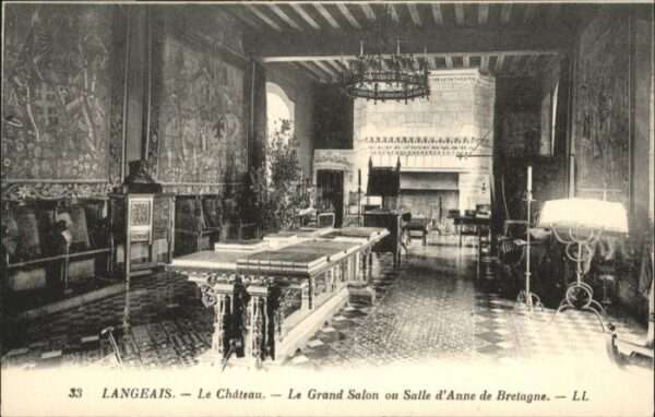 Langeais Chateau Grand Salon Salle Anne de Breta