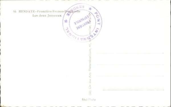 Hendaye Pyrenees Atlantiques Froniere Franco-Espagnole Deux Jumeaux – Bild 2