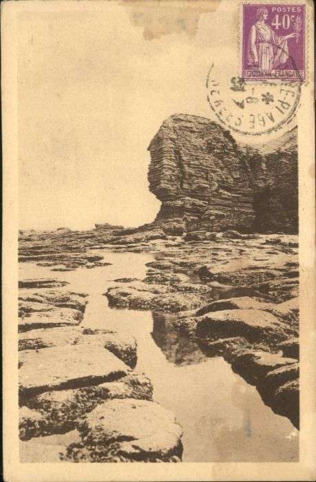 Hendaye Pyrenees Atlantiques Rochers Jumeaux Tete Sphinx