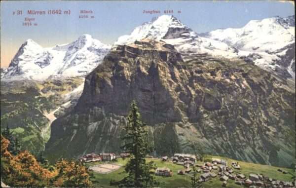 Muerren BE Mürren Eiger Mönch Jungfrau *