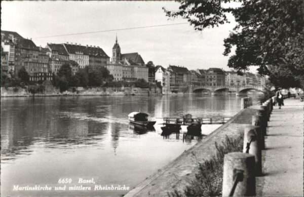 Basel BS Basel Martins Kirche Rheinbrücke