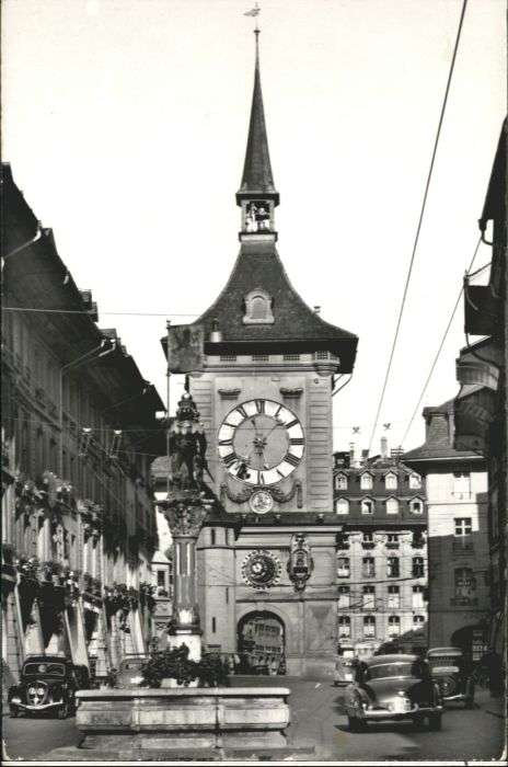 Bern BE Bern Zeitglockenturm Zähringerbrunnen