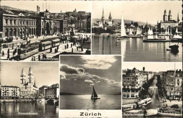 Zuerich ahnhofplatz Grossmünster  x