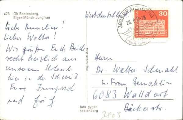 Beatenberg Eiger Mönch Jungfrau – Bild 2