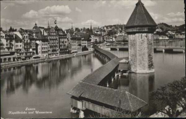 Luzern LU Luzern Kapellbrücke Wasserturm