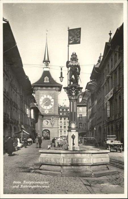 Bern BE Bern Zeitglockenturm Zähringerbrunnen