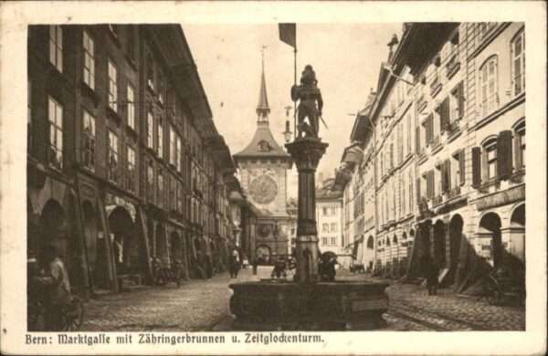Bern BE Bern Marktgasse Zähringerbrunnen Zeitgl
