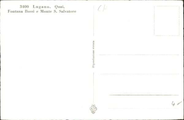 Lugano TI Lugano Fontana Bossi Monte S Salvatore – Bild 2