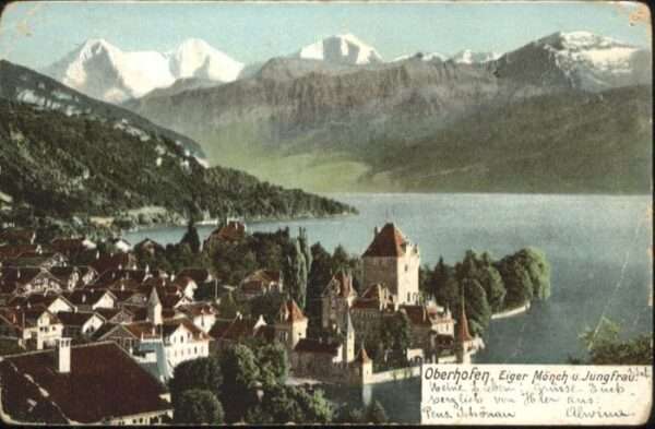 Oberhofen Thunersee Oberhofen Eiger Mönch Jungfrau