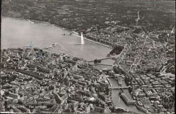 Genf GE Genf Fliegeraufnahme Brücke