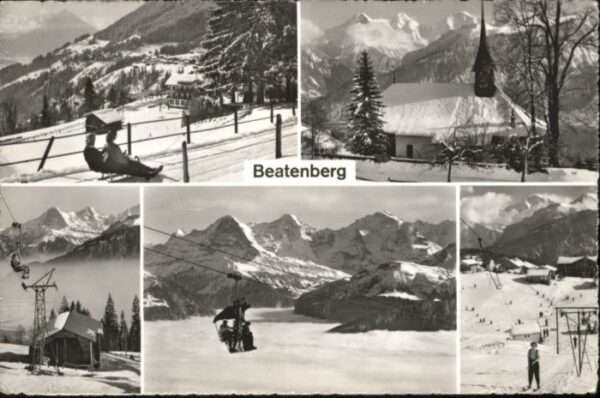 Beatenberg Schlitten Kirche Sesselbahn Skilift