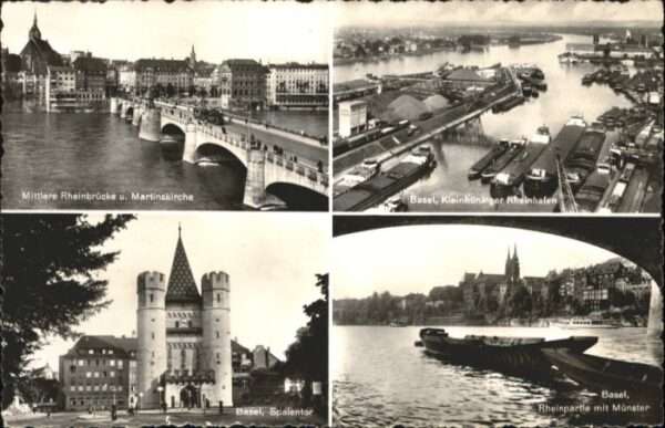 Basel BS Basel Mittlere Rheinbrücke Martins Kirc