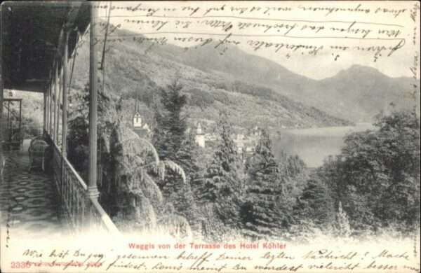 Weggis Vierwaldstaettersee Weggis Terasse Hotel Köhler