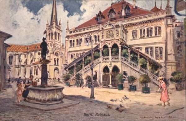 Bern BE Bern Rathaus Brunnen Künstler Stein