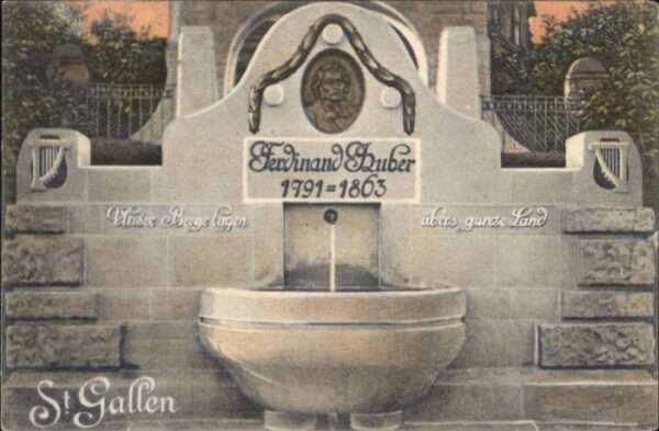 St Gallen SG St_Gallen Ferdinand Huber Brunnen