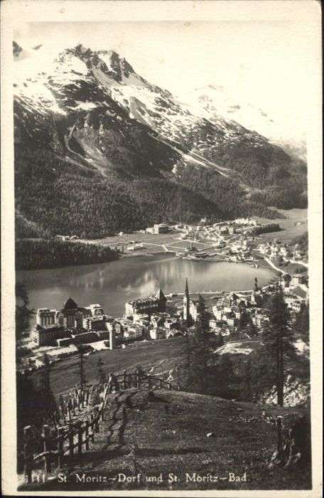 St Moritz GR St_Moritz Dorf Bad Kirche