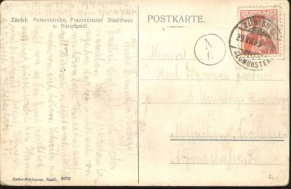 Zuerich eters Kirche Fraumünster Stadthaus Post – Bild 2
