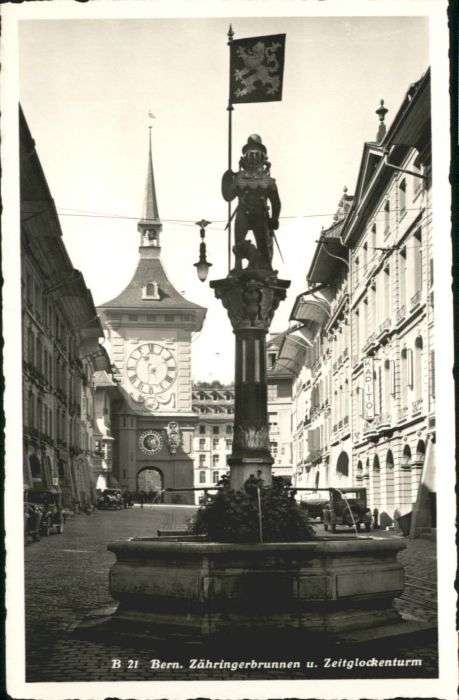 Bern BE Bern Zähringerbrunnen Zeitglockenturm