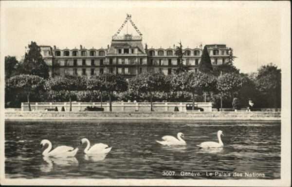 Genf GE Genf Schwan Palais des Nations