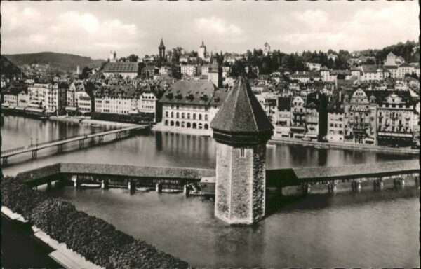 Luzern LU Luzern Kapellbrücke Wasserturm