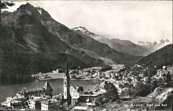 St Moritz GR St_Moritz Dorf Bad Kirche