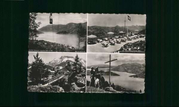 Beckenried Luftseilbahn Brücke Kreuz Restaurant
