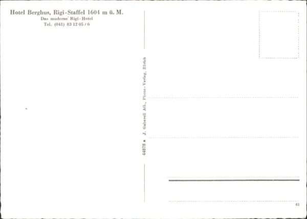 Rigi-Staffel Hotel Berghaus – Bild 2