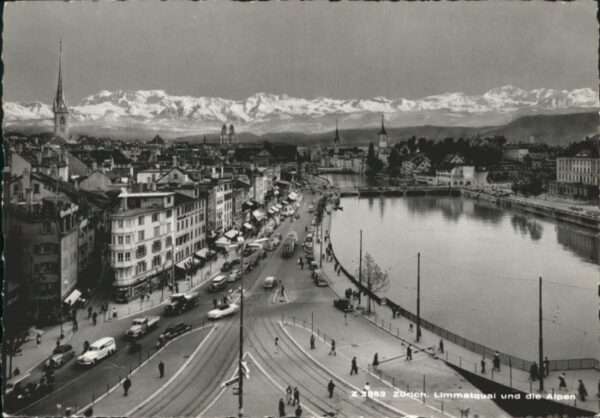 Zuerich immatquai Brücke Kirche  *