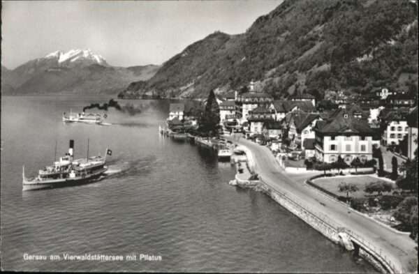 Gersau Vierwaldstaettersee Gersau Schiff Pilatus
