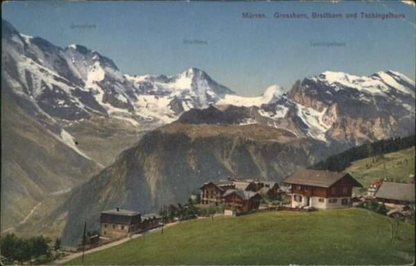 Muerren BE Mürren Grosshorn Breithorn Tschingelhor