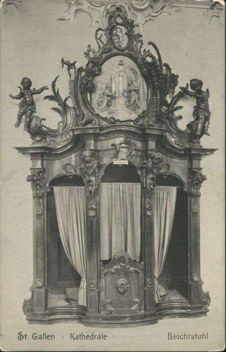 St Gallen SG St Gallen Cathedrale Beichtstuhl