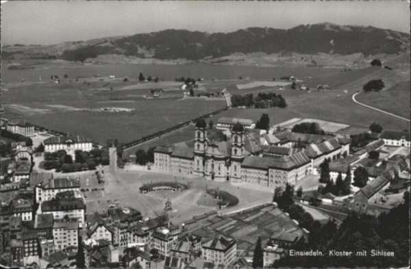 Einsiedeln SZ Einsiedeln Kloster Sihlsee Fliegeraufna