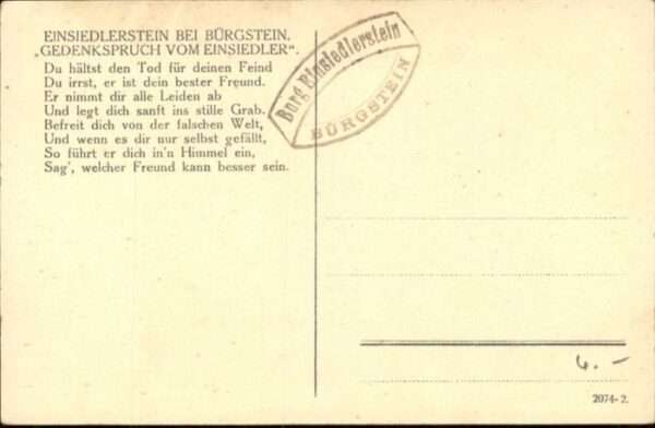 Buergstein Tschechien Einsiedlerstein – Bild 2