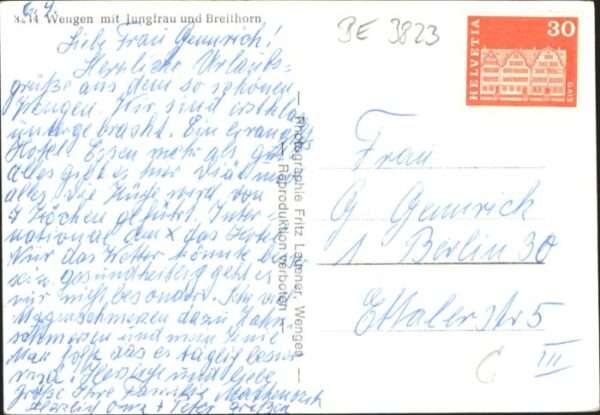 Wengen  BE Wengen Jungfrau Breithorn – Bild 2