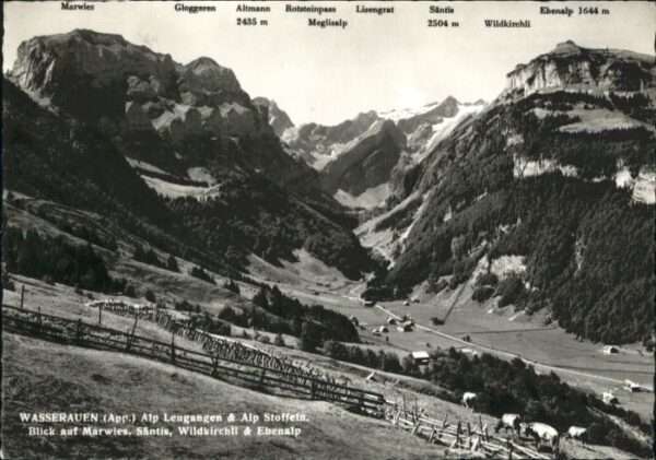 Saentis AR Säntis Wasserfrauen Alp Leugangen Alp S