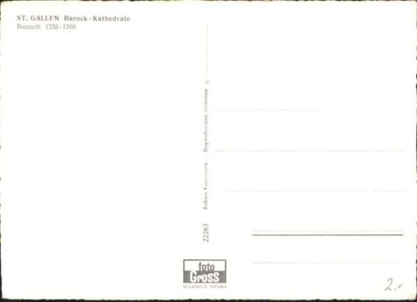 St Gallen SG St Gallen Barock Kathedrale – Bild 2