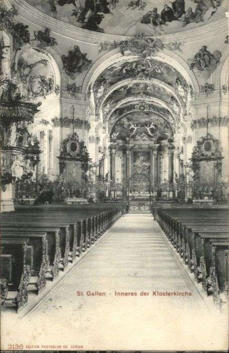 St Gallen SG St_Gallen Kloster Kirche
