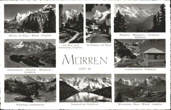 Muerren BE Mürren Eiger Mönch Jungfrau Gletscherho