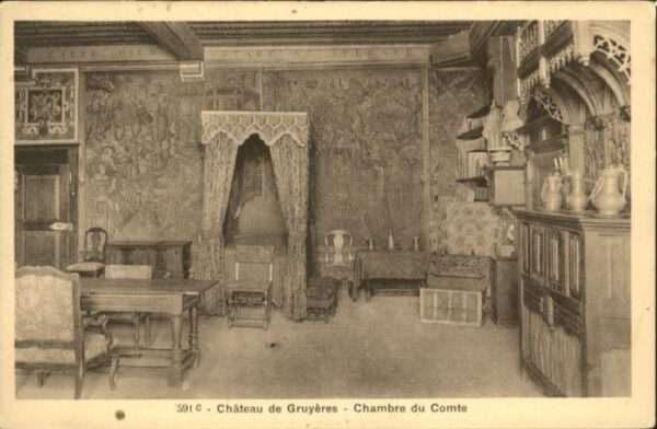 Gruyeres FR Gruyeres Schloss Chambre du Comte