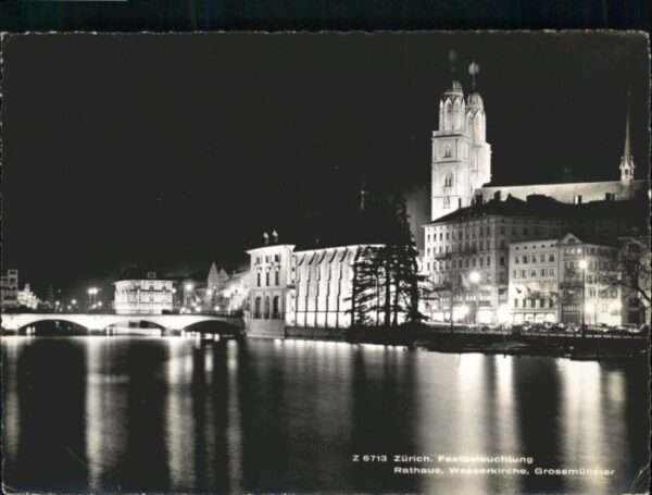 Zuerich athaus Wasser Kirche Grossmünster x