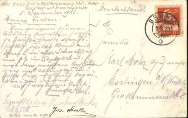 Bruenig BE Brünig Haslibergstrasse Wetterhorn Doss – Bild 2