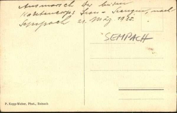 Sempach [Handschriftlich] Kapelle Gormund – Bild 2