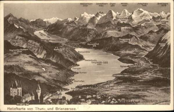 Thun Reliefkarte Brienzersee