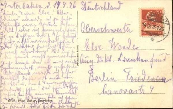 Interlaken BE Interlaken [Handschriftlich] Schloss Ob – Bild 2